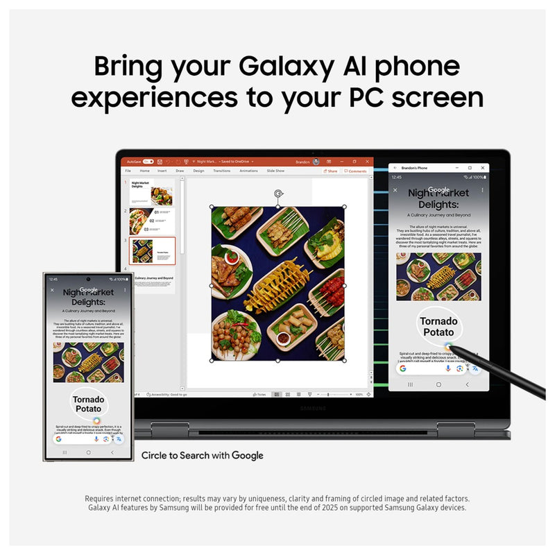 Samsung Galaxy Book5 Pro 360 Copilot+ PC, computadora AI con procesador Intel Core 7 Ultra, pantalla táctil 3K AMOLED, S Pen, 120Hz, Dolby Atmos