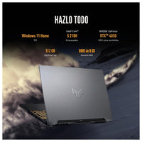 Asus TUF Gaming F16 FX607VU-ES51,16" 144HZ Intel Core 5 8GB RAM 512GB SSD RTX4050