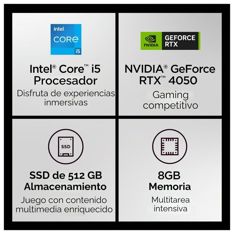 Lenovo Loq Essential Intel I5 512Gb Ssd Luna Gris