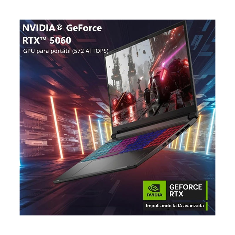 Acer Nitro V 16S Ai Laptop Gamer, 16"  Wuxga Ips 180Hz, Amd Ryzen 7 260, 32Gb Ddr5, 1Tb Ssd, Gpu Rtx 5060