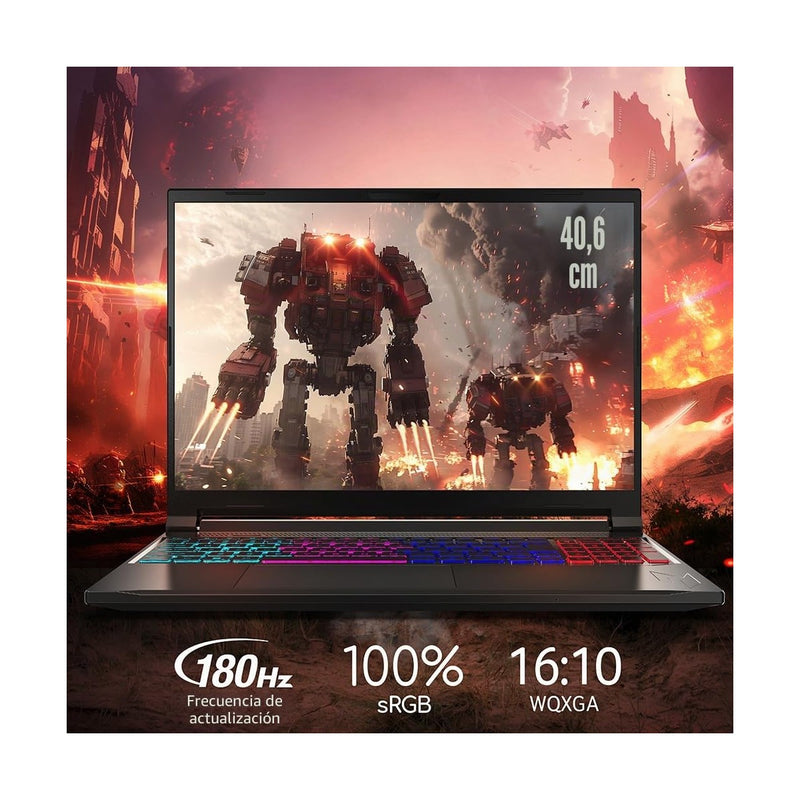 Acer Nitro V 16S Ai Laptop Gamer, 16" Wuxga Ips 180Hz, Amd Ryzen 7 260, 32Gb Ddr5, 1Tb Ssd, Gpu Rtx 5060