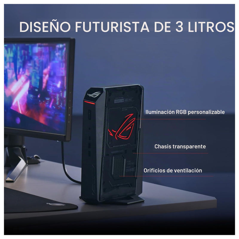Mini PC para juegos ROG NUC (2025) con CPU Intel Core Ultra 7, NVIDIA GeForce RTX 5060, 32GB RAM, 1TB SSD, Thunderbolt 4 y RGB
