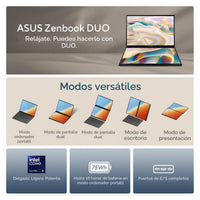 Asus Zenbook Duo Dual Oled Con Pantalla Táctil, Intel Core Ultra 7, 32gb Ram, 1tb Ssd, Windows 11 Home - Gris