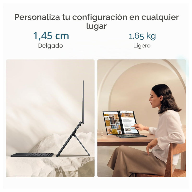Asus Zenbook Duo Dual Oled Con Pantalla Táctil, Intel Core Ultra 7, 32gb Ram, 1tb Ssd, Windows 11 Home - Gris