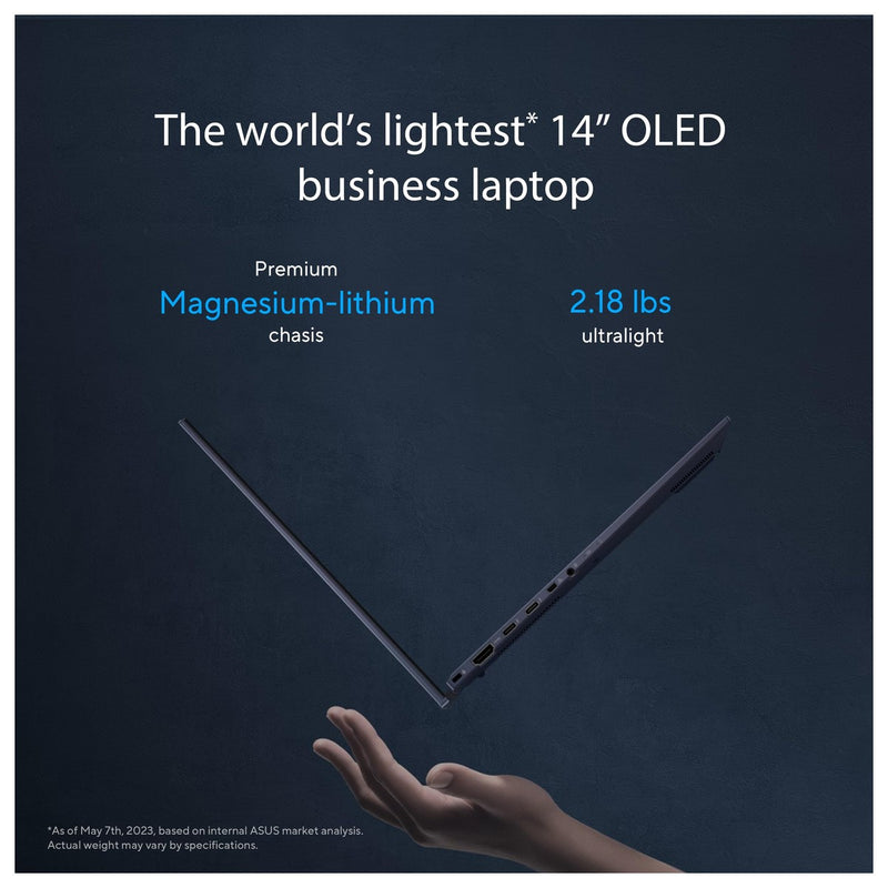Asus Expertbook B9 Oled Intel Vpro Essentials Procesador Intel Core 7 16gb Ram 512gb Ssd Wi-Fi 6e Windows 11 Pro