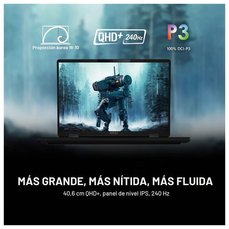 Laptop Gamer Msi Crosshair A16 Hx, Ryzen 9, Rtx 5060, 16gb Ddr5, 1tb Nvme Ssd, Pantalla Qhd+ 240hz, Windows 11