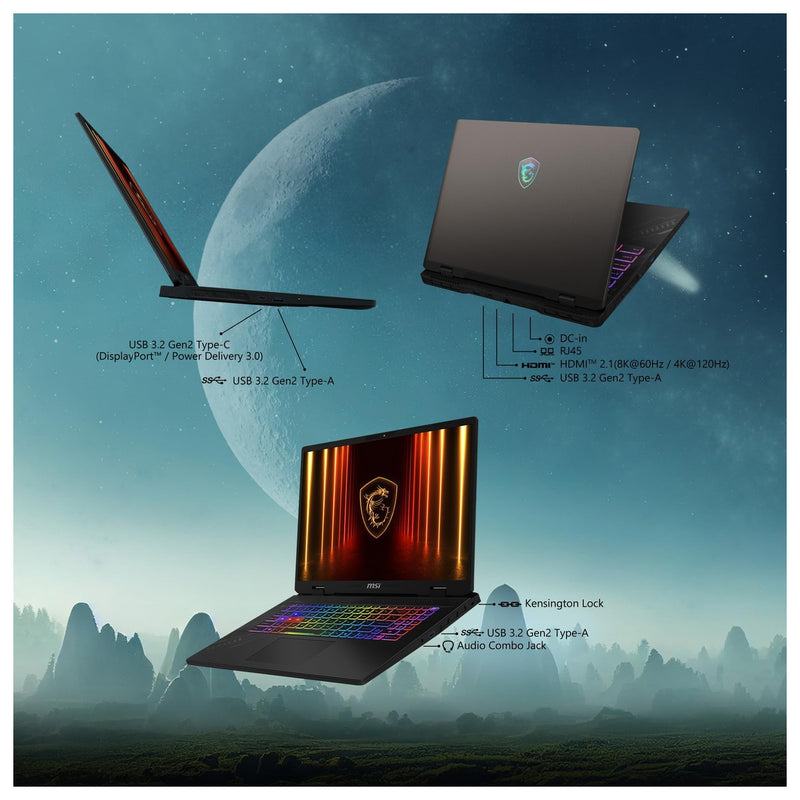 Laptop Gamer Msi Crosshair A16 Hx, Ryzen 9, Rtx 5060, 16gb Ddr5, 1tb Nvme Ssd, Pantalla Qhd+ 240hz, Windows 11