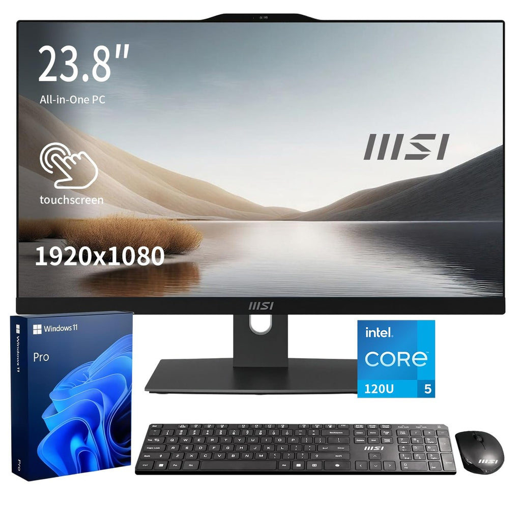 Computadora MSI todo en uno de negocios moderno con pantalla táctil FHD IPS, Intel Core i5, 32GB RAM, 1TB SSD y Windows 11 Pro
