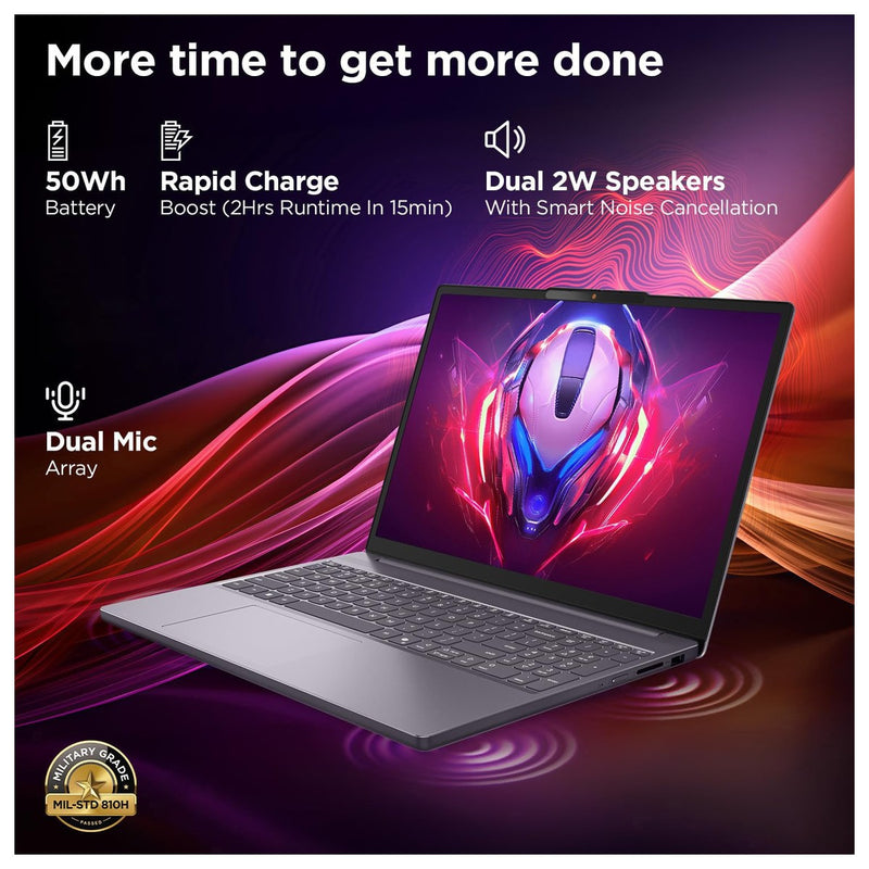 Lenovo IdeaPad Laptop, Intel Core I7, 16GB RAM, 1TB SSD, 16", Gris, Audio HD, Windows 11 Home