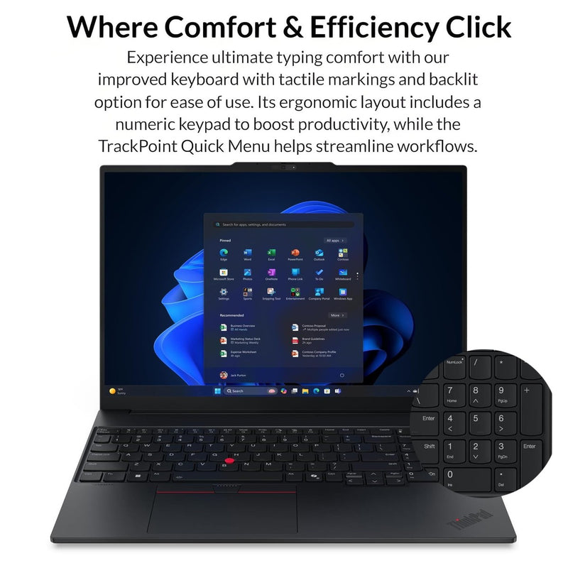 Lenovo Thinkpad E16 Gen 3 Intel Core Ultra 7 16GB RAM 1TB SSD Windows 11 Pro