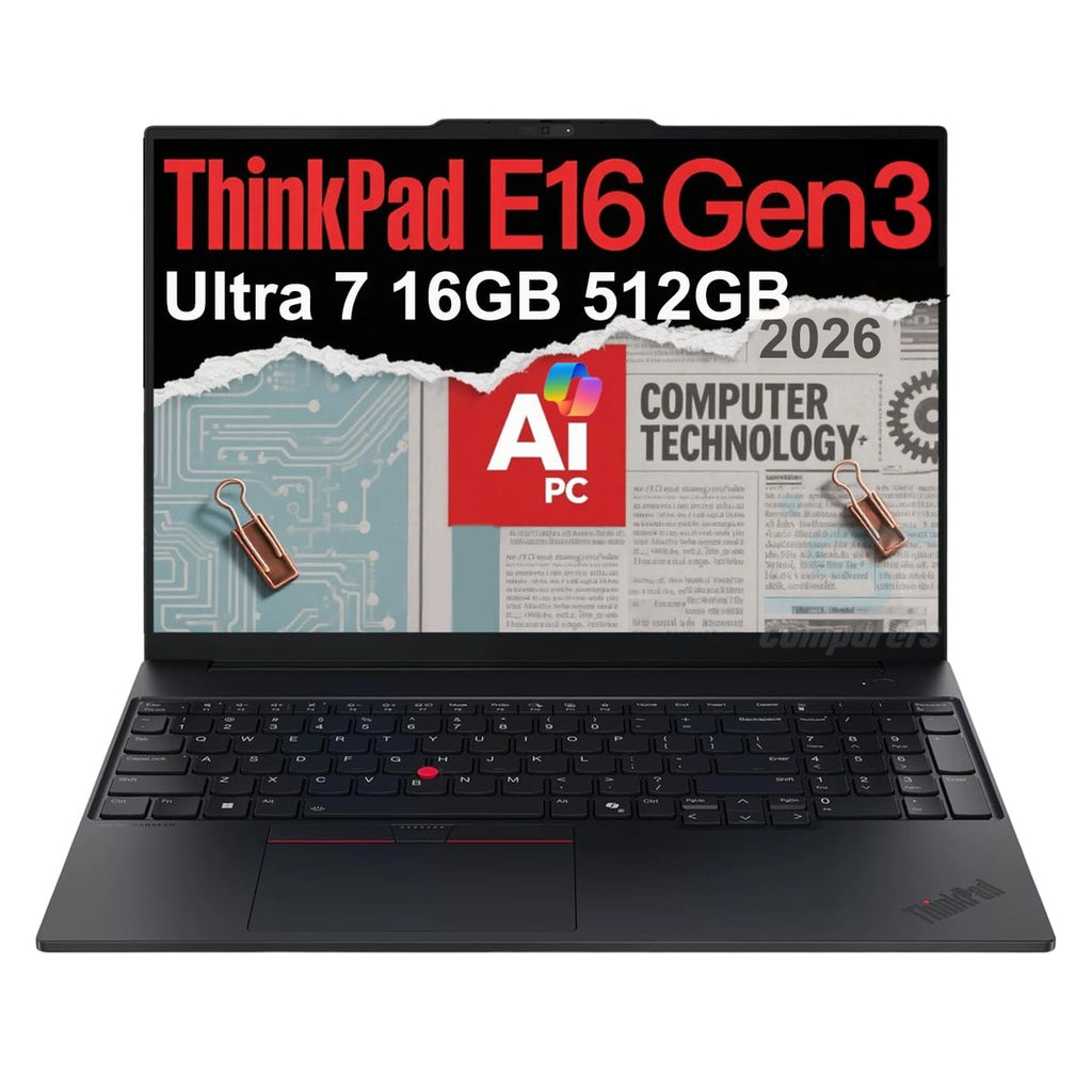 Lenovo Thinkpad 16" Ultraslim Laptop, Intel Core Ultra 7, 16GB RAM, 512GB SSD, Windows 11 Pro, Lector De Huellas, Negro