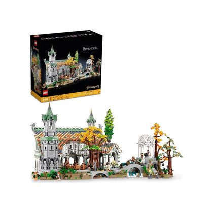 LEGO Icons Rivendell de El Señor de los Anillos: construye y exhibe con minifiguras legendarias, gran regalo para cinéfilos