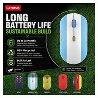 Lenovo Ratón Silencioso Bluetooth 350 - Argentina Flag