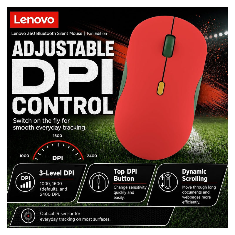 Lenovo Ratón Silencioso Bluetooth 350 - Portugal Flag