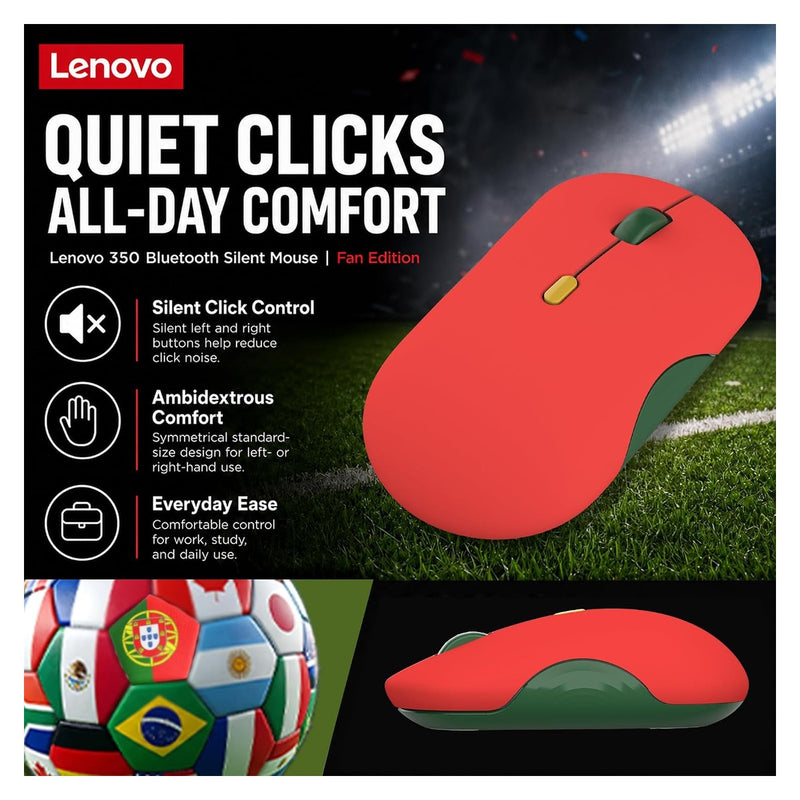 Lenovo Ratón Silencioso Bluetooth 350 - Portugal Flag