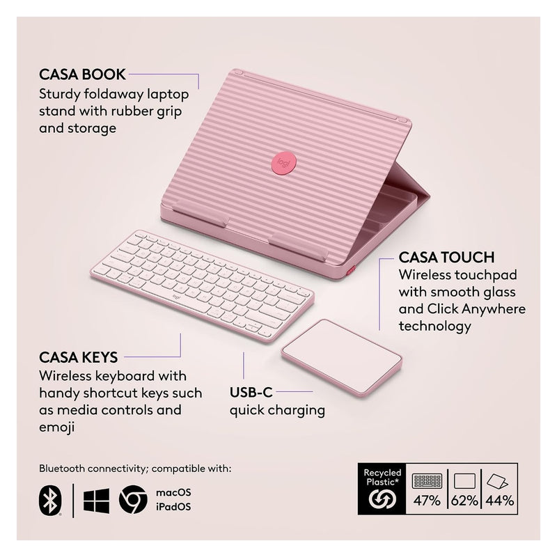 Logitech Casa Kit de Escritorio - Pink