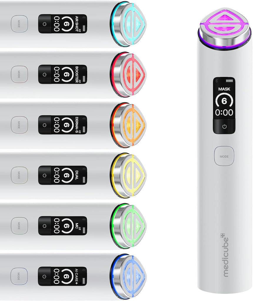 medicube Booster Pro X2 Dispositivo Facial Coreano 7 en 1, EMS, LED, Microcorriente, Lifting Facial, Control por App con IA