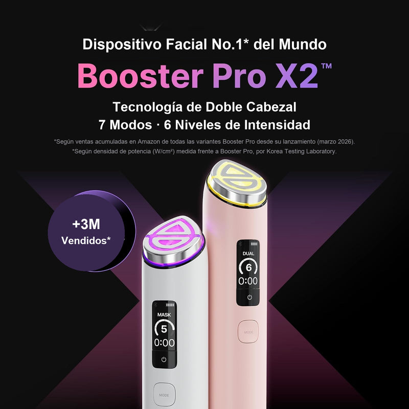 medicube Booster Pro X2 Dispositivo Facial Coreano 7 en 1, EMS, LED, Microcorriente, Lifting Facial, Control por App con IA
