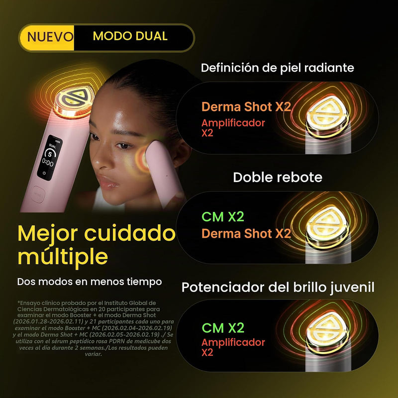 medicube Booster Pro X2 Dispositivo Facial Coreano 7 en 1, EMS, LED, Microcorriente, Lifting Facial, Control por App con IA