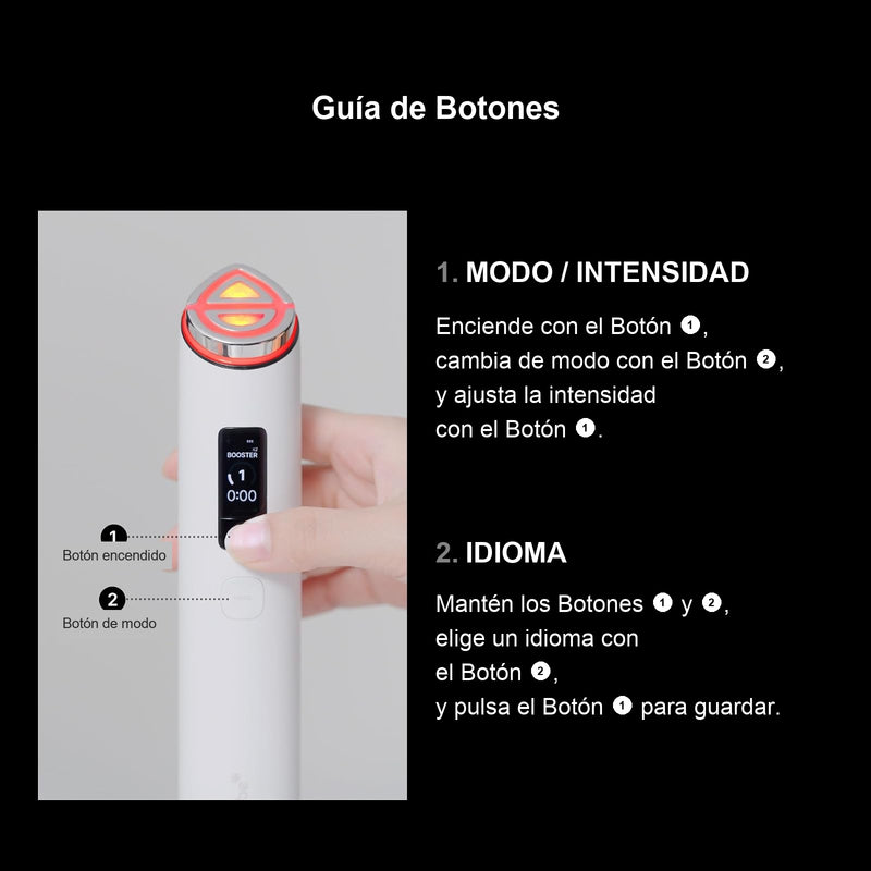 medicube Booster Pro X2 Dispositivo Facial Coreano 7 en 1, EMS, LED, Microcorriente, Lifting Facial, Control por App con IA