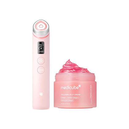 Medicube Glass Glow Set - Booster Pro Pink + Crema de Colágeno 110ml