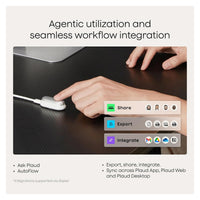 Plaud NotePin Grabadora de Voz IA - Lunar Silver