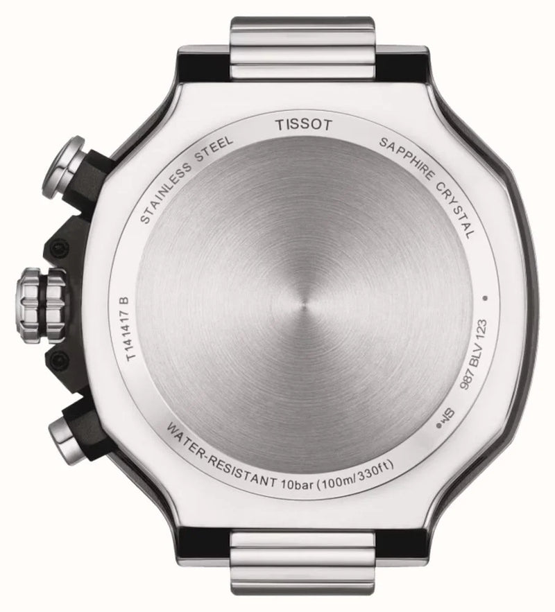 Tissot T-Race Reloj Cronógrafo 45 mm Esfera Blanca Correa Negra T141.417.17.011.00