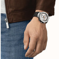 Tissot T-Race Reloj Cronógrafo 45 mm Esfera Blanca Correa Negra T141.417.17.011.00