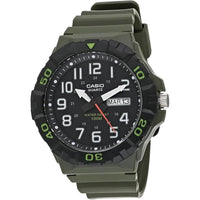 Reloj Analógico Deportivo para Hombre Casio MRW200H, Resistencia al Agua, Fecha, Bisel rotatorio, Batería 3 años, Verde