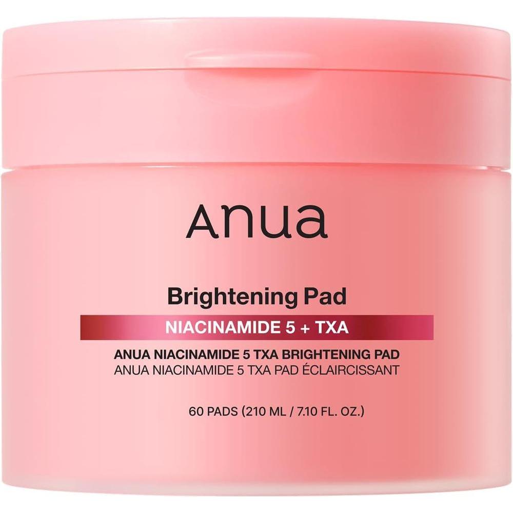 Anua Niacinamide 5 TXA Toner Pads con ácido tranexámico para cuidado diario de la piel coreano, incluye 60 almohadillas