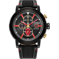 Citizen Eco-Drive Star Wars Darth Maul Mastermind cronógrafo negro con correa de nailon y esfera negra, modelo CA0766-02W