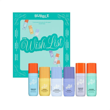 Set de Regalo Esenciales de Cuidado de la Piel - Gel Limpiador, Sérum de Vitamina C, Crema para Ojos, Crema Acuosa e Hidratante - Tamaño Viaje