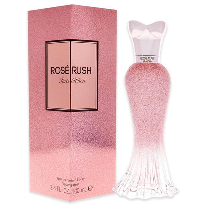 Paris Hilton Rose Rush Eau de Parfum para mujer, fragancia floral afrutada con papaya, peonía, cedro y almizcle blanco