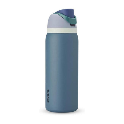 Owala - Botella de agua FreeSip de acero inoxidable con aislamiento, sin BPA, incluye sorbete, ideal para deportes y viajes, Denim