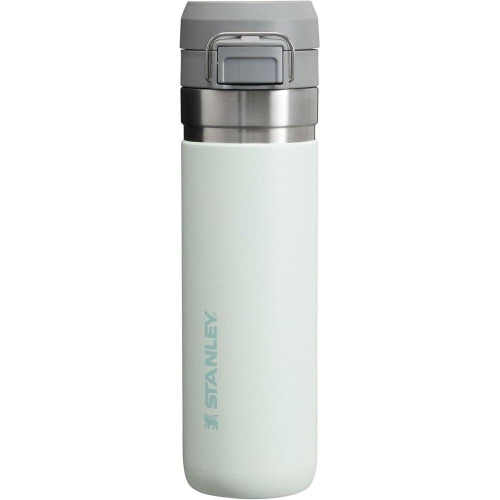 Botella de agua Stanley Quick Flip GO con tapa de botón, a prueba de fugas, acero inoxidable aislado, sin BPA, color niebla