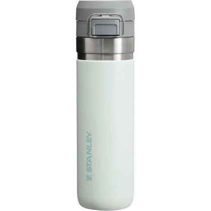 Botella de agua Stanley Quick Flip GO con tapa de botón, a prueba de fugas, acero inoxidable aislado, sin BPA, color niebla