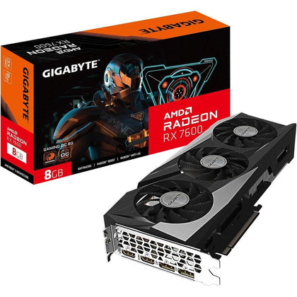 GIGABYTE GV-R76GAMING OC-8GD Radeon RX 7600 Gaming OC - Tarjeta gráfica con 3 ventiladores WINDFORCE, 8GB GDDR6, 128-bit