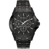 Bulova Reloj clásico de cuarzo para hombre, 6 manecillas, multifunción, día/fecha, esfera negra estampada