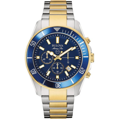 Bulova 98B230 Marine Star Reloj de Cuarzo Japonés con Cronógrafo Bicolor para Hombre