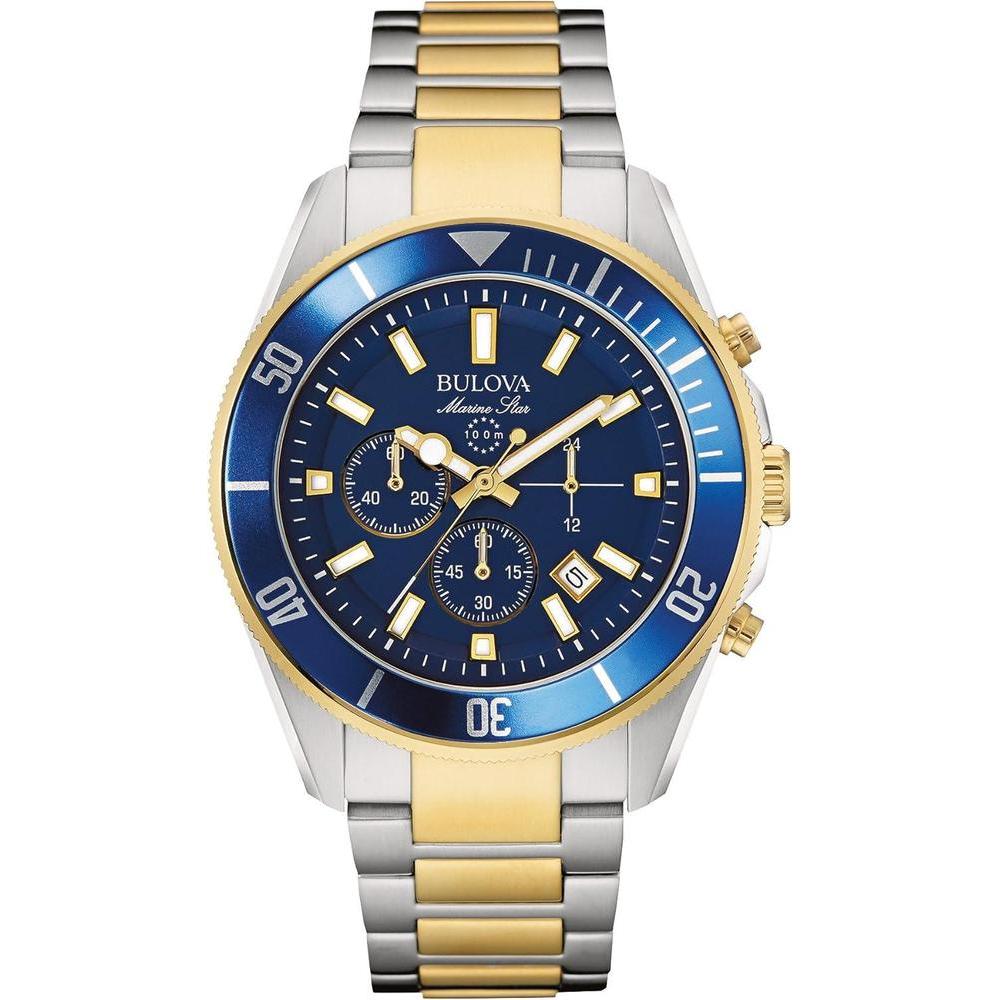 Bulova 98B230 Marine Star Reloj de Cuarzo Japonés con Cronógrafo Bicolor para Hombre