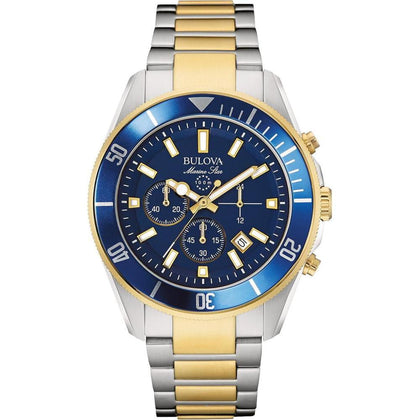 Bulova 98B230 Marine Star Reloj de Cuarzo Japonés con Cronógrafo Bicolor para Hombre