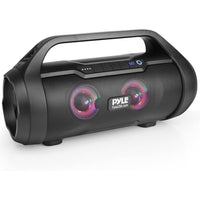 Pyle Altavoz Bluetooth Boombox Portátil inalámbrico – 40 W máx. 2.0 canales recargable con entrada AUX/USB/SD/Fm Radio, 7.62 cm