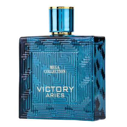 Ard Al Zaafaran Mega Collection Victory Aries Eau de Parfum en espray para hombre con notas de musgo, cedro y vainilla gourmand