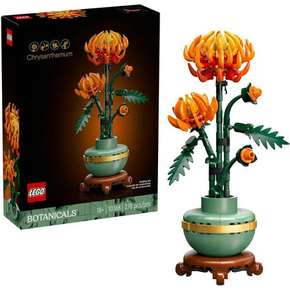 LEGO Botanicals - Juego de construcción de crisantemo para adultos, flor artificial para decoración y regalo, modelo 10368