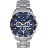 Bulova Reloj cronógrafo Marine Star para hombre, taquímetro, agujas luminosas, resistente al agua, acero inoxidable