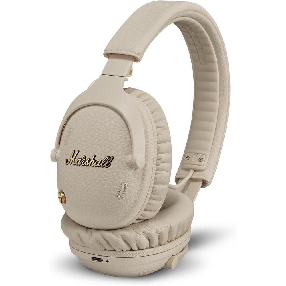 Auriculares Bluetooth Marshall Monitor III A.N.C. con Cancelación Activa de Ruido, Ligero y Plegable, Color Cream