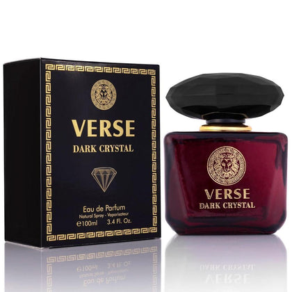 Verse Dark Crystal para mujer con notas de jengibre, cardamomo, pimienta y floral, fragancia oriental almizclada