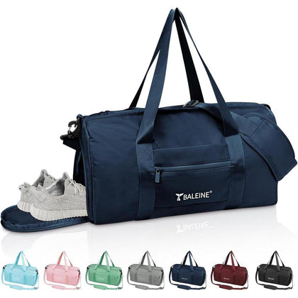 Bolso de gimnasio impermeable y ligero para deportes, escapadas y más, con compartimentos para zapatos y ropa húmeda