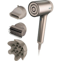 Shark HD120BRN secador de pelo HyperAIR rápido con concentrador IQ 2 en 1, cepillo de peinado y difusor de rizos