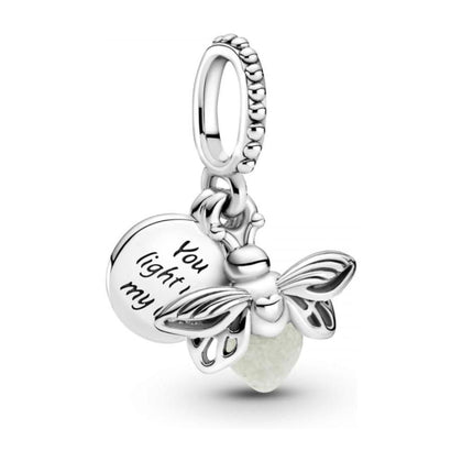 Dije colgante luciérnaga de plata esterlina Pandora, compatible con pulseras y collares, joyería para mujer